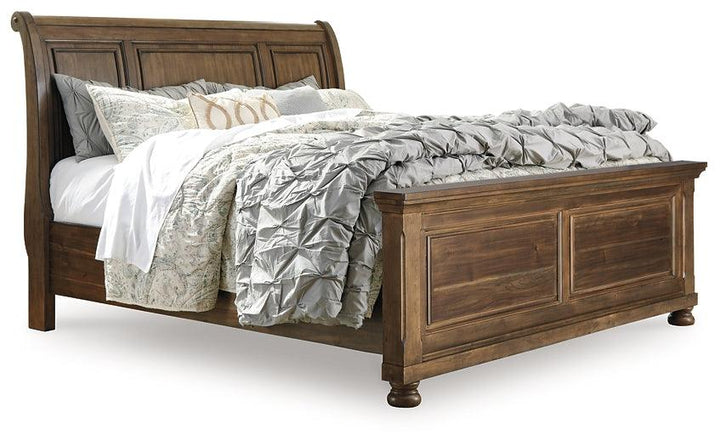 Flynnter Queen Panel Bed with 2 Storage Drawers B719B13 Brown/Beige Casual Master Beds By Ashley - sofafair.com