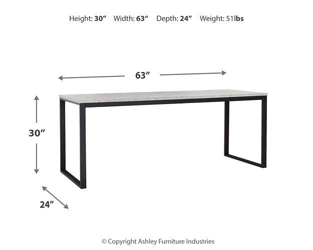 Lazabon 63" Home Office Desk H102-25 Black/Gray Contemporary Desks By Ashley - sofafair.com