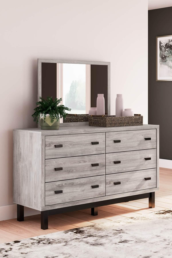 B1036B1 Black/Gray Contemporary Vessalli Dresser and Mirror By Ashley - sofafair.com