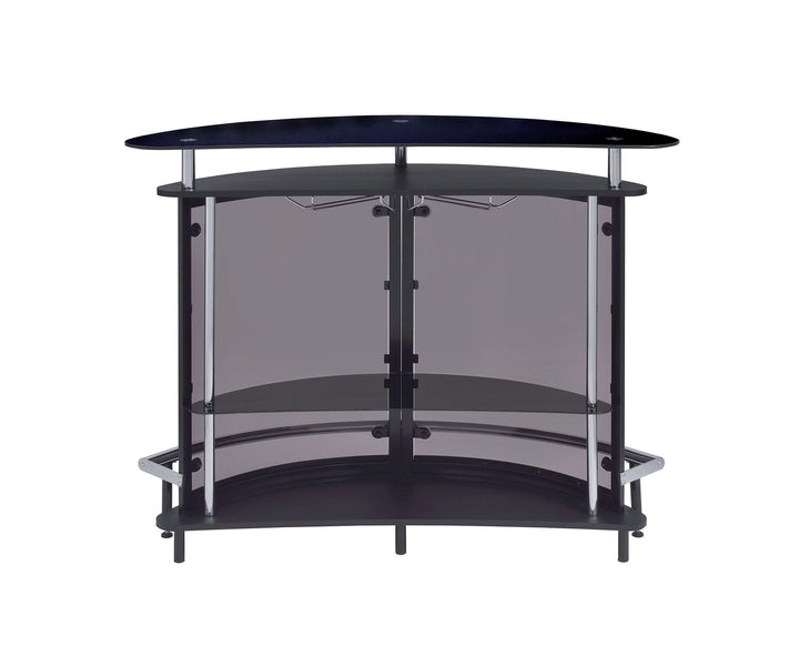 101065 Black Contemporary Bar units: contemporary By coaster - sofafair.com
