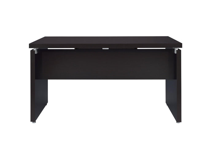 Skylar 800891 Cappuccino Casual l-shape desk By coaster - sofafair.com