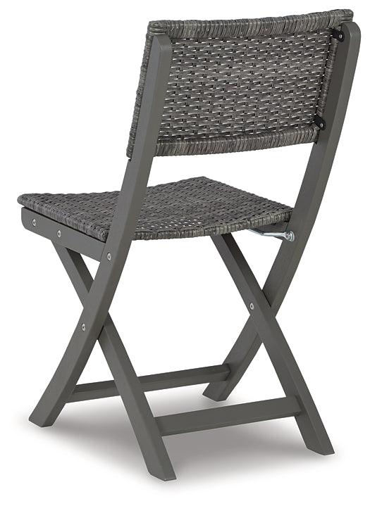 Safari Peak Outdoor Table and Chairs (Set of 3) P201-050 Black/Gray Casual Outdoor Seating By Ashley - sofafair.com
