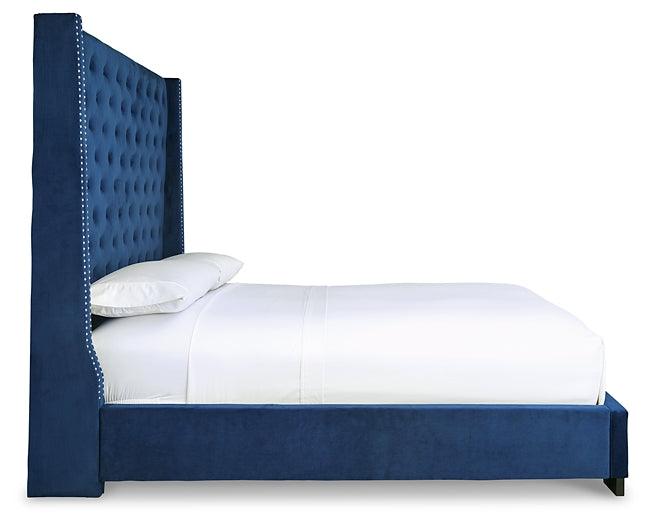 Coralayne Queen Upholstered Bed B650B23 Blue Traditional Master Beds By Ashley - sofafair.com