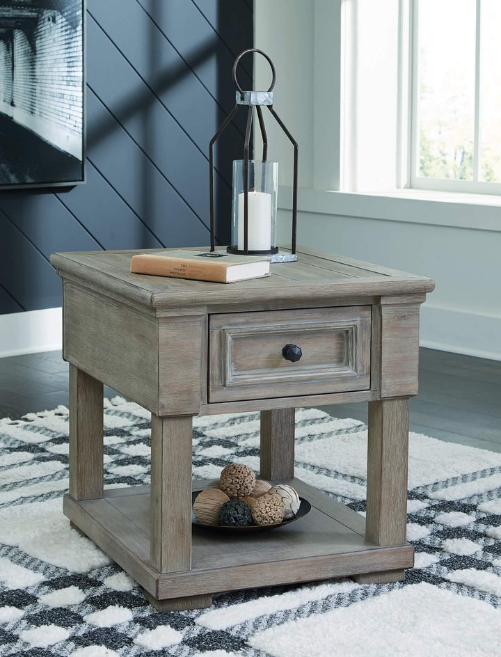 T659-3 Brown/Beige Casual Moreshire End Table By Ashley - sofafair.com