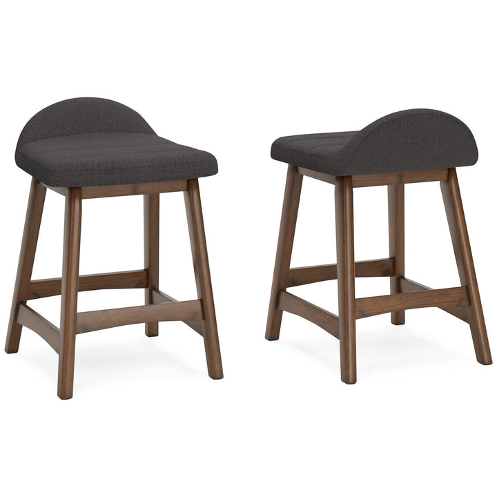 Lyncott Counter Height Bar Stool D615-224 Black/Gray Contemporary Barstool By Ashley - sofafair.com