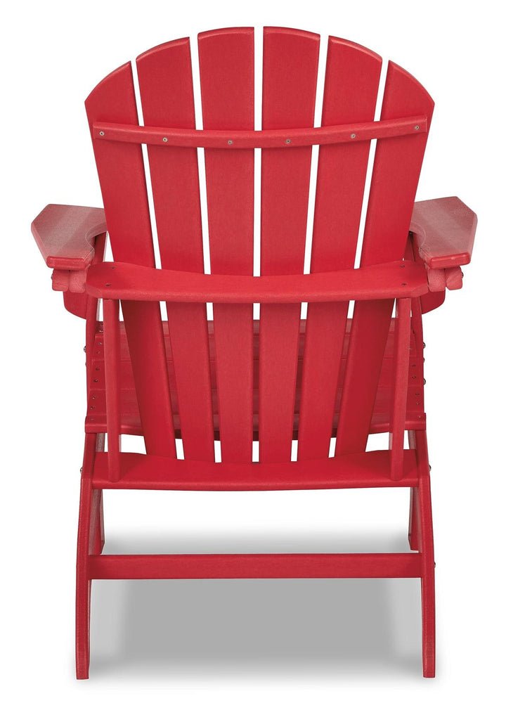 Sundown Treasure Adirondack Chair P013-898 Red/Burgundy Contemporary Outdoor Chat Sets By Ashley - sofafair.com
