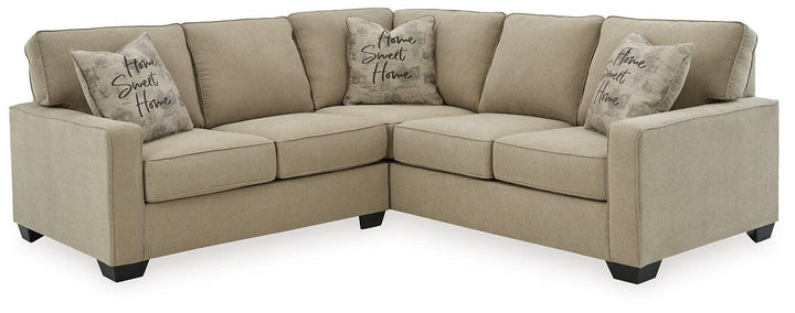 Lucina 2-Piece Sectional 59006S2 Brown/Beige Casual Stationary Sectionals By AFI - sofafair.com