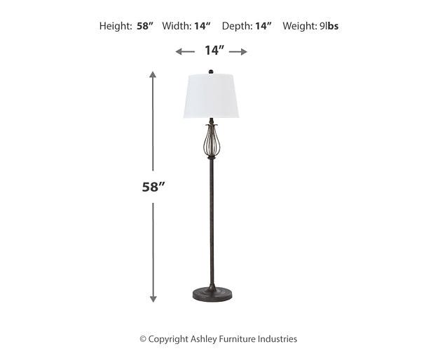 Brycestone Floor Lamp with 2 Table Lamps L204526 Brown/Beige Traditional Floor Lamps By Ashley - sofafair.com