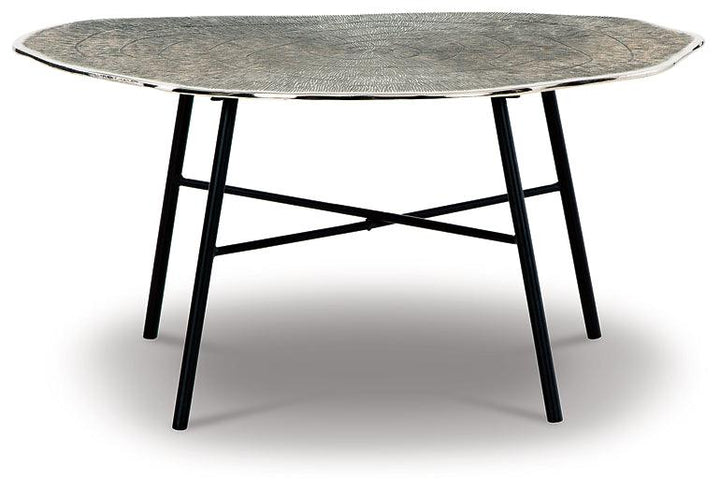 Laverford Coffee Table T836-8 Metallic Contemporary Cocktail Table By Ashley - sofafair.com