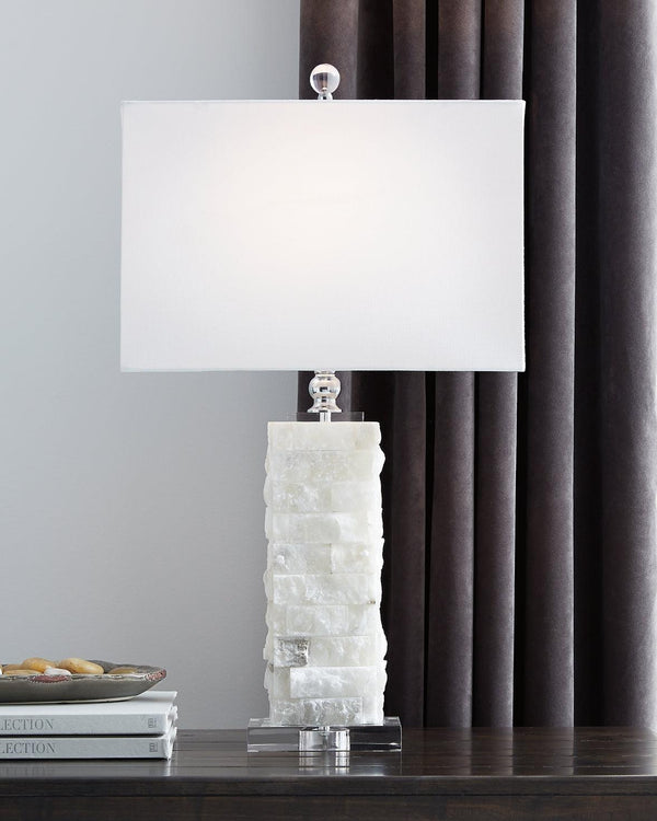 L429014 White Contemporary Malise Table Lamp By Ashley - sofafair.com
