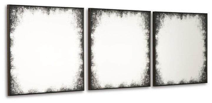 A8010289 Metallic Contemporary Kali Accent Mirror (Set of 3) By Ashley - sofafair.com