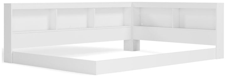 Piperton Full Bookcase Storage Bed EB1221B2 White Contemporary Youth Beds By AFI - sofafair.com
