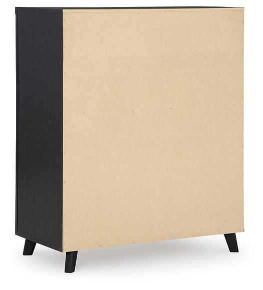 Danziar Wide Chest of Drawers B1013-345 Black/Gray Contemporary Master Bed Cases By AFI - sofafair.com