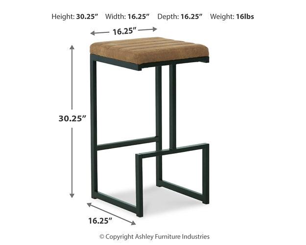 Strumford Bar Height Bar Stool D109-230 Black/Gray Contemporary Barstool By Ashley - sofafair.com