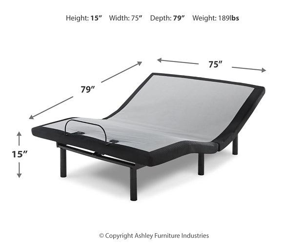 M9X742 Black/Gray Traditional Head-Foot Model-Good King Adjustable Base By Ashley - sofafair.com