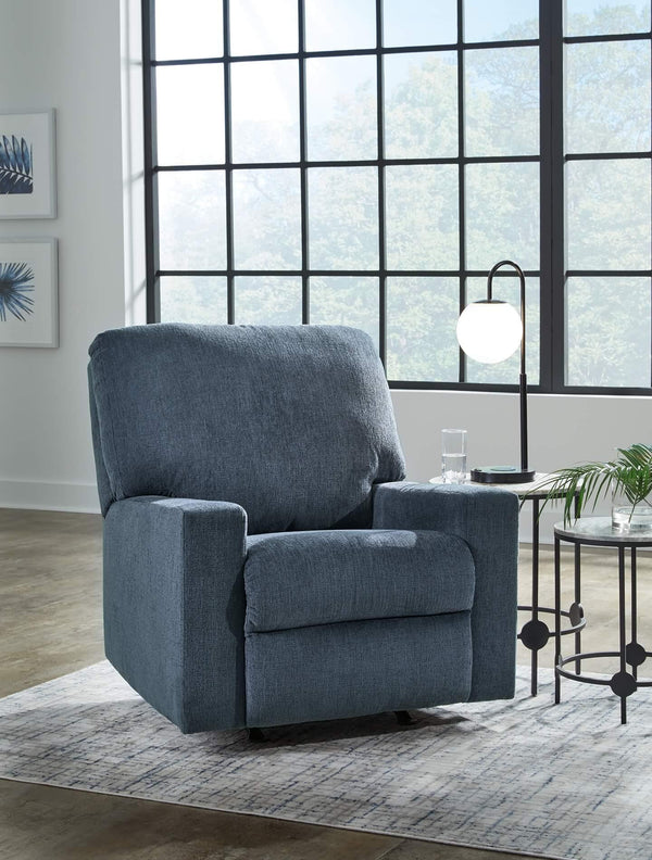 Rannis Recliner 5360425 Blue Contemporary Stationary Upholstery By AFI - sofafair.com