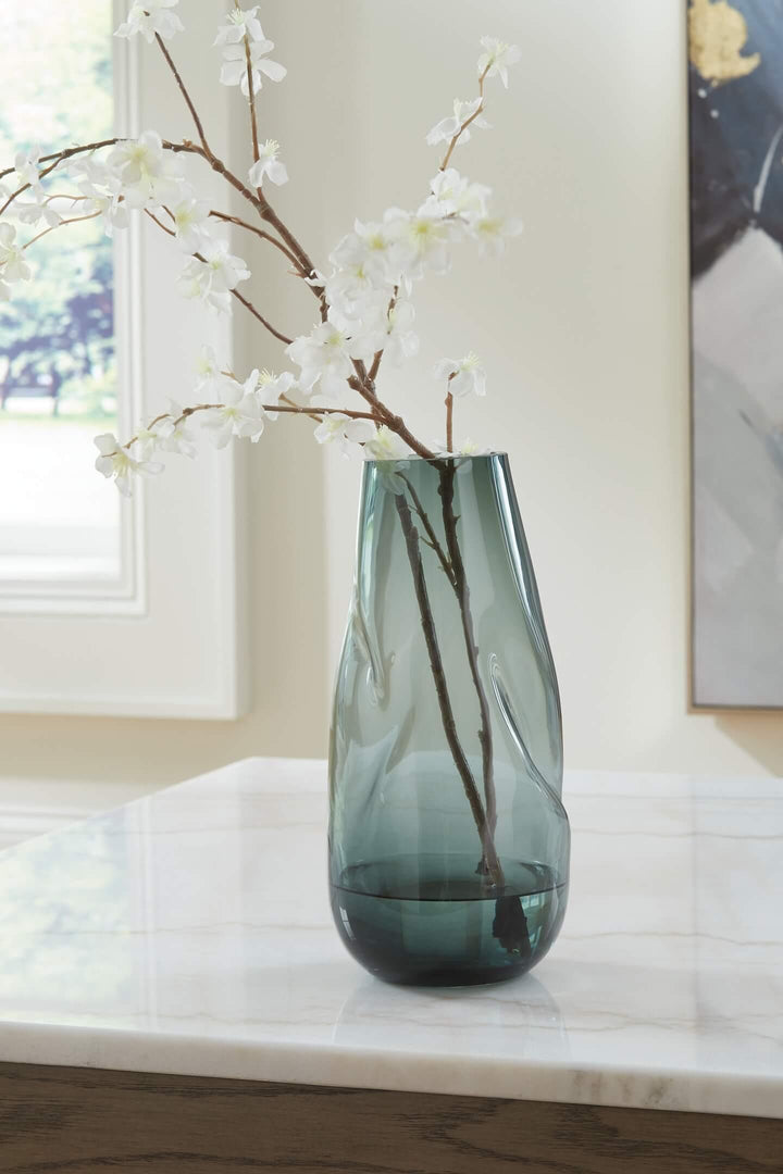 A2900011 Blue Contemporary Beamund Vase (Set of 2) By Ashley - sofafair.com