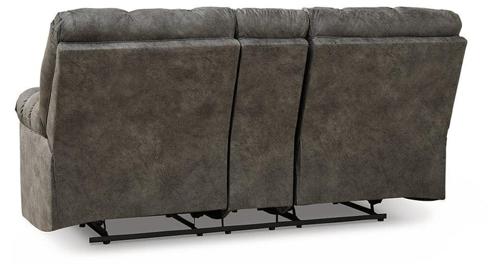 Derwin Reclining Loveseat with Console 2840294 Black/Gray Contemporary Motion Upholstery By Ashley - sofafair.com