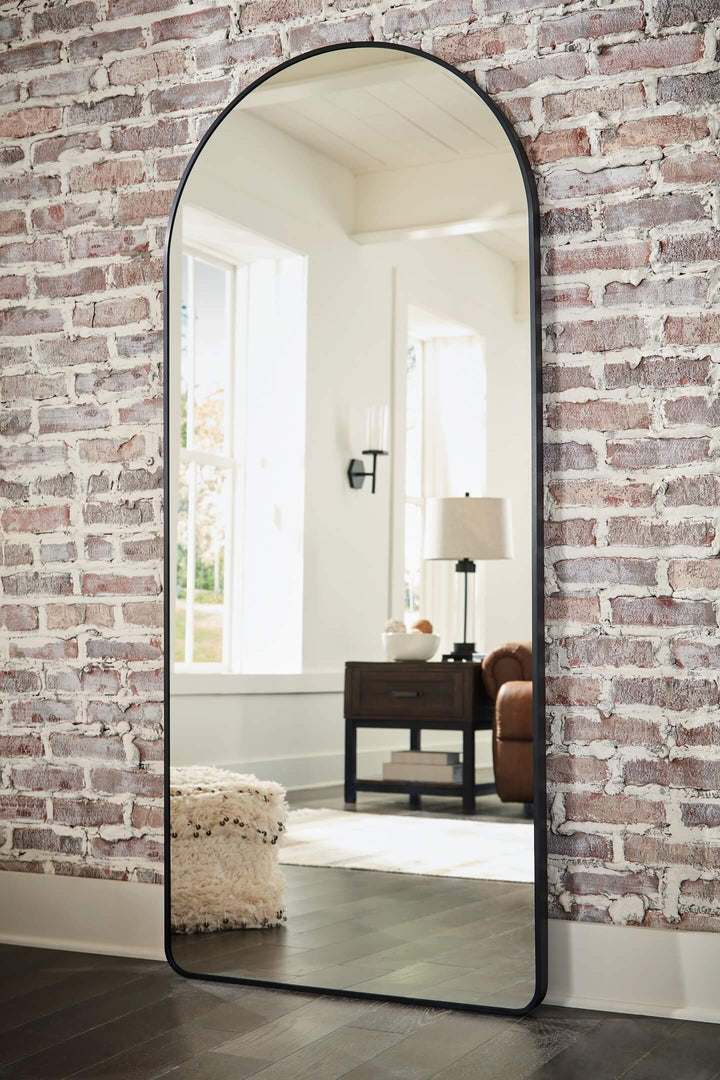 Sethall Floor Mirror A8010307 Black/Gray Casual Decorative Oversize Accents By Ashley - sofafair.com