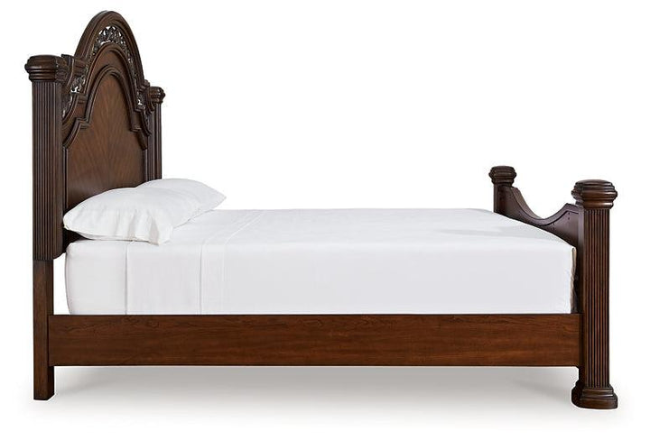 Lavinton King Poster Bed B764B9 Brown/Beige Traditional Master Beds By Ashley - sofafair.com