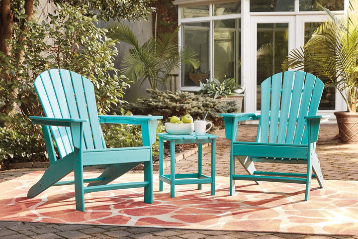 Sundown Treasure Adirondack Chair P012-898 Blue Contemporary Outdoor Seating By Ashley - sofafair.com