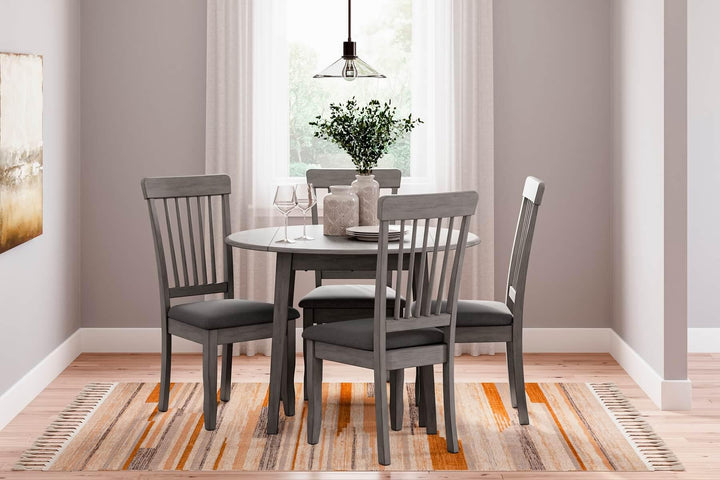 Shullden Drop Leaf Dining Table D194-15 Black/Gray Casual Casual Tables By Ashley - sofafair.com