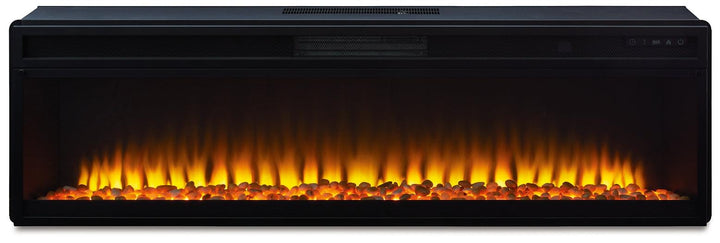W100-22 Black/Gray Contemporary Entertainment Accessories Electric Fireplace Insert By Ashley - sofafair.com