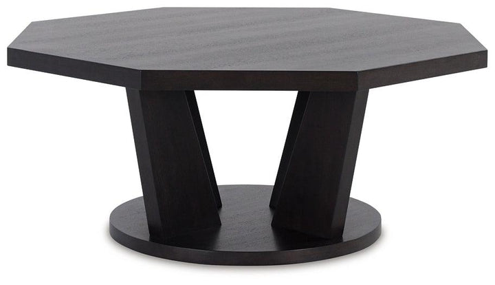 Chasinfield Coffee Table T458-8 Brown/Beige Contemporary Cocktail Table By AFI - sofafair.com