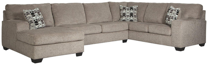Ballinasloe 3Piece Sectional with Chaise 80702S1 Platinum Contemporary Stationary Sectionals By AFI - sofafair.com