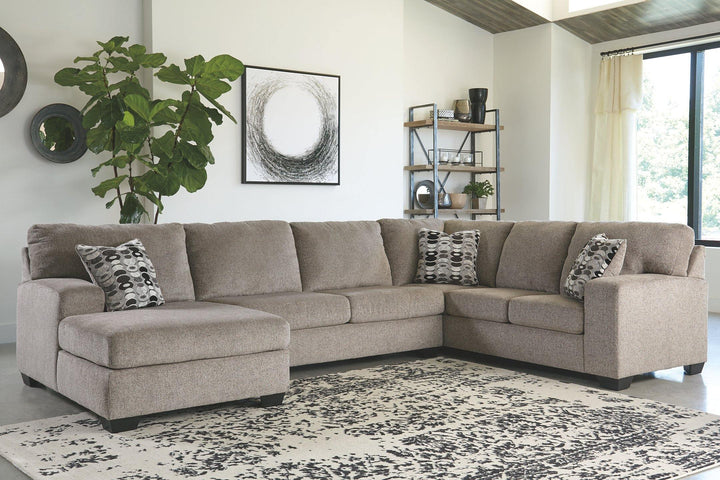 Ballinasloe 3Piece Sectional with Chaise 80702S1 Platinum Contemporary Stationary Sectionals By AFI - sofafair.com