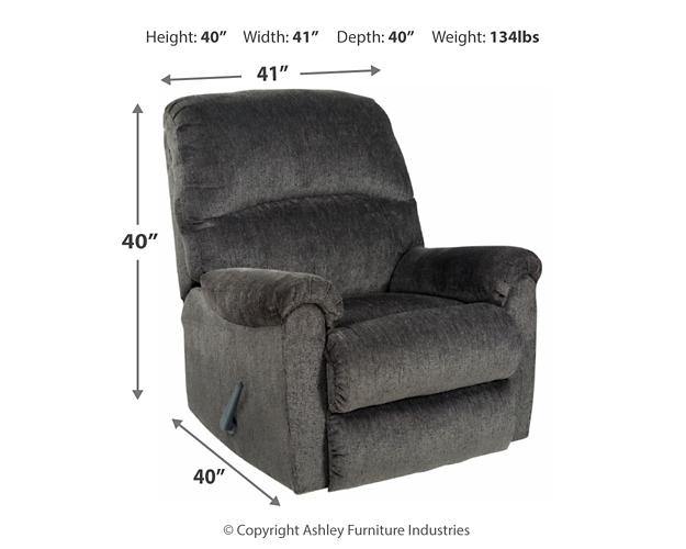 Ballinasloe Recliner 8070325 Smoke Contemporary Motion Upholstery By AFI - sofafair.com
