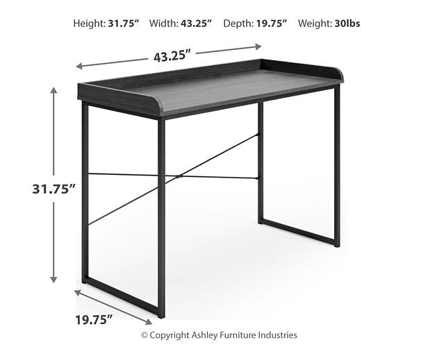 Yarlow Home Office Desk H215-10 Black/Gray Contemporary Desks By Ashley - sofafair.com