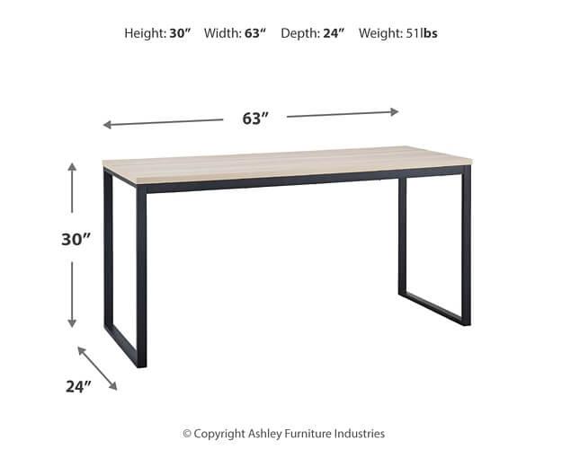 Waylowe 63" Home Office Desk H211-25 Black/Gray Contemporary Desks By AFI - sofafair.com