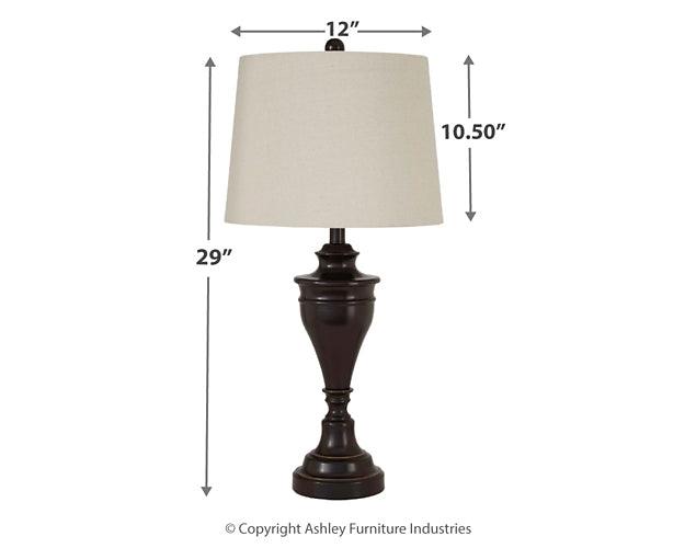 Darlita Table Lamp (Set of 2) L204024 Black/Gray Traditional Table Lamp Pair By Ashley - sofafair.com