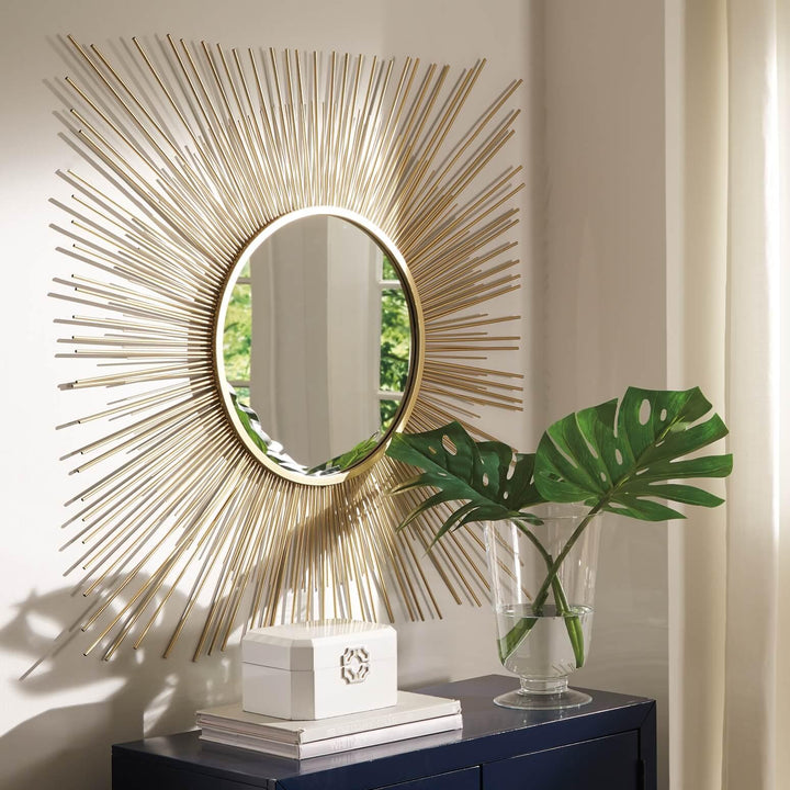 A8010124 Metallic Contemporary Elspeth Accent Mirror By Ashley - sofafair.com