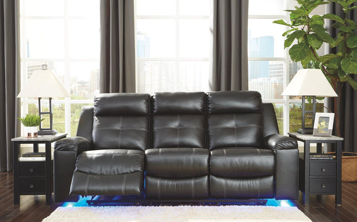 Kempten Reclining Sofa 8210588 Black Contemporary Motion Upholstery By AFI - sofafair.com