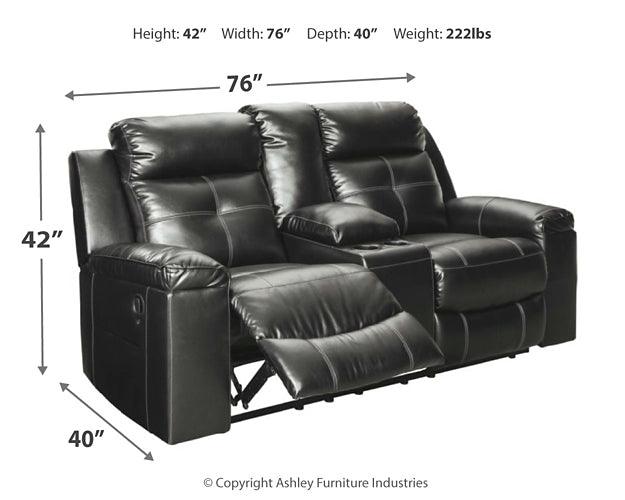 Kempten Reclining Sofa and Loveseat 82105U1 Black Contemporary Motion Upholstery Package By AFI - sofafair.com