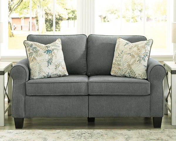 Alessio Loveseat 8240535 Charcoal Contemporary Stationary Upholstery By AFI - sofafair.com