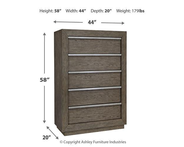 Anibecca Chest of Drawers B970-46 Black/Gray Contemporary Master Bed Cases By Ashley - sofafair.com