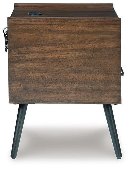 T916-2 Brown/Beige Contemporary Calmoni End Table By Ashley - sofafair.com