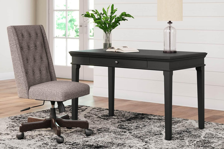 Beckincreek 48" Home Office Desk H778-10 Black/Gray Traditional Desks By AFI - sofafair.com