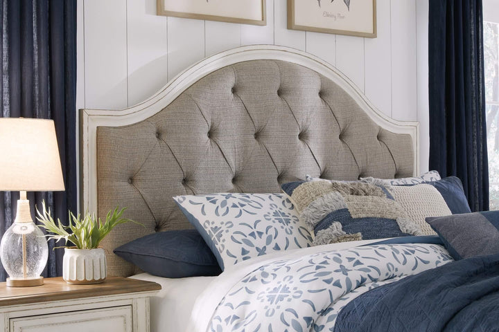 Brollyn King Upholstered Panel Bed B773B4 White Traditional Master Beds By Ashley - sofafair.com