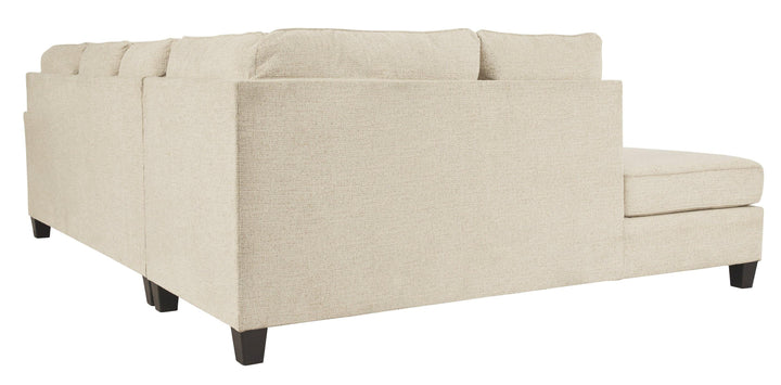 Abinger 2Piece Sectional with Chaise 83904S1 Natural Contemporary Stationary Sectionals By AFI - sofafair.com