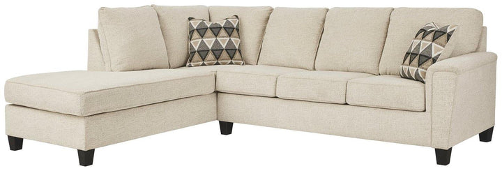Abinger 2Piece Sectional with Chaise 83904S1 Natural Contemporary Stationary Sectionals By AFI - sofafair.com