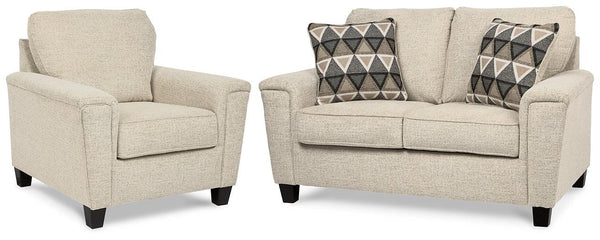 Abinger Loveseat and Chair 83904U2 Natural Contemporary Stationary Upholstery Package By AFI - sofafair.com