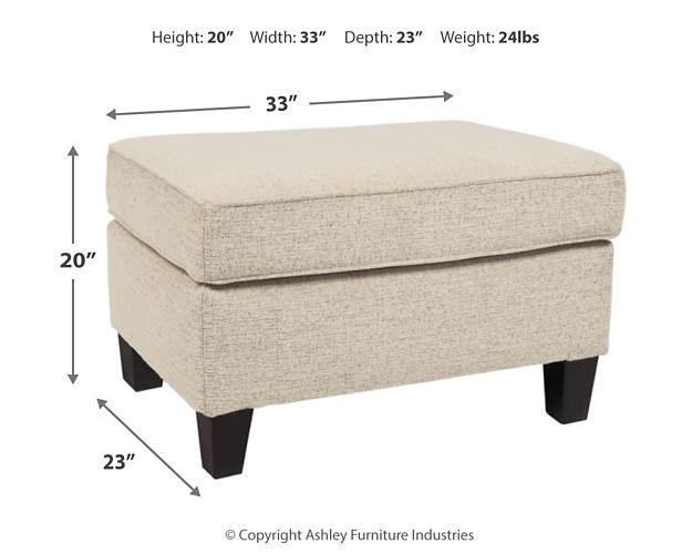 Abinger Ottoman 8390414 Natural Contemporary Stationary Upholstery By AFI - sofafair.com