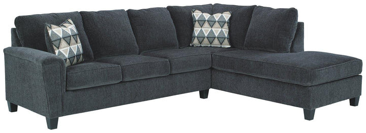 Abinger 2Piece Sectional with Chaise 83905S2 Smoke Contemporary Stationary Sectionals By AFI - sofafair.com