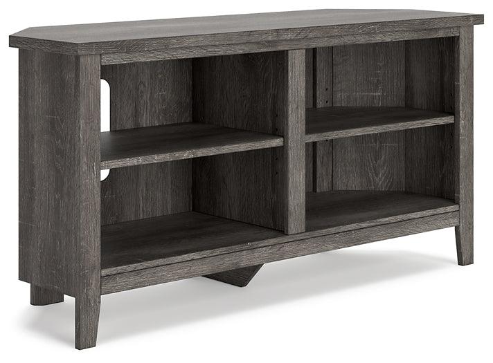 W275-46 Black/Gray Contemporary Arlenbry Corner TV Stand By Ashley - sofafair.com