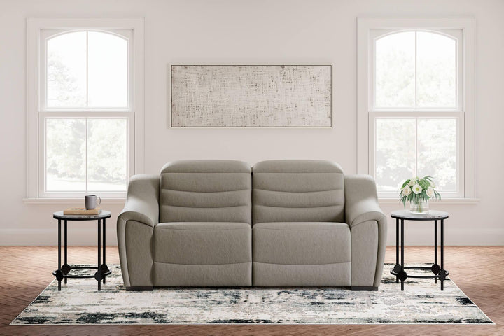 Next-Gen Gaucho 2-Piece Power Reclining Sectional 58504S4 Black/Gray Contemporary Motion Sectionals By AFI - sofafair.com