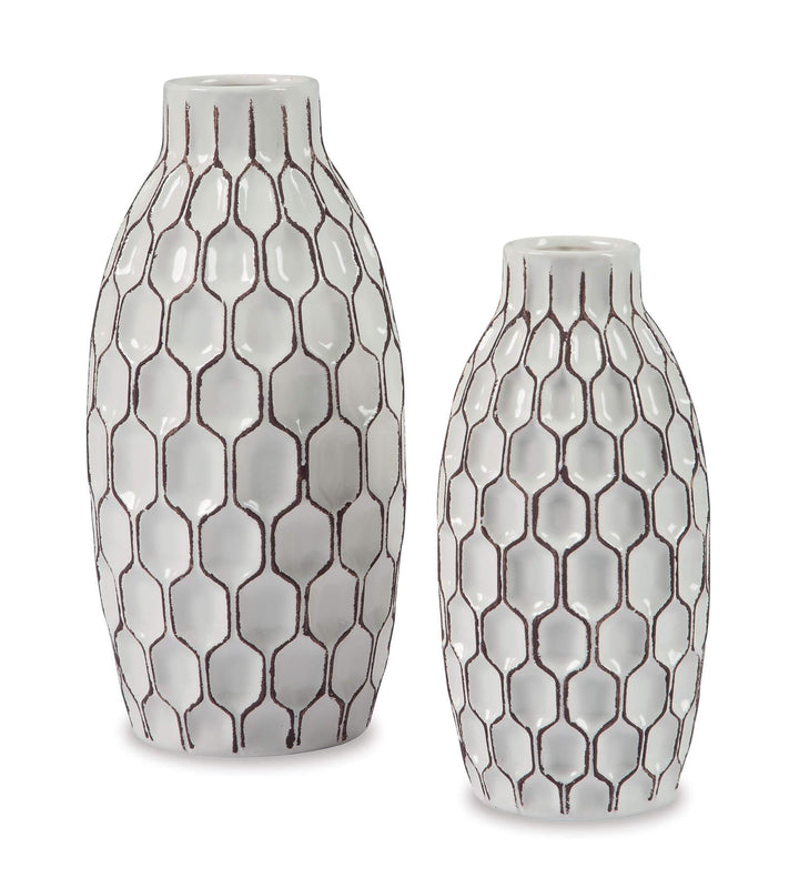 A2000329 Brown/Beige Casual Dionna Vase (Set of 2) By Ashley - sofafair.com